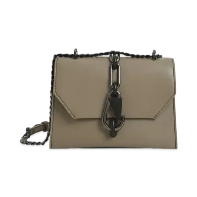 CHARLES & KEITH Metallic Accent Turnlock Crossbody Bag "Blush"