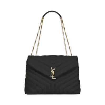 Saint Laurent Loulou Medium In Matelasse Y Leather "Black"