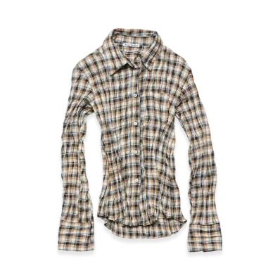 Acne Studios Check Button Up Shirt "Brown"