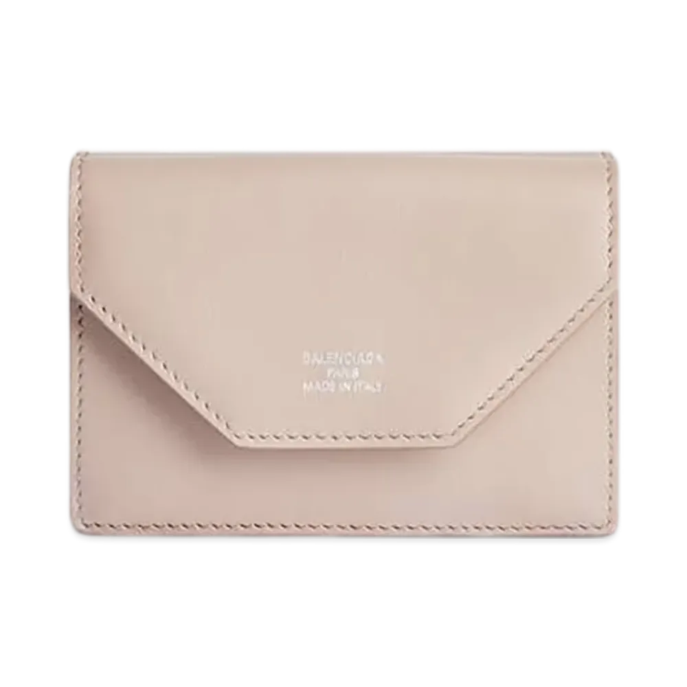 BALENCIAGA Envelope Mini Wallet "Sesame/Suede Pink"