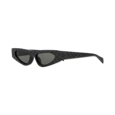 GUCCI Women's Embellished Acetate Sunglasses "Black"