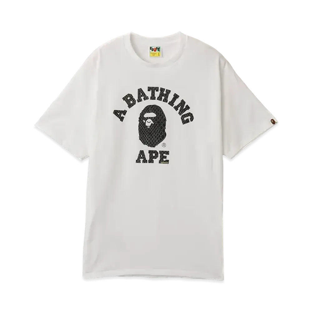 A BATHING APE x atmos Bape A Bathing Ape G-Snk College Tee "White"