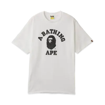 A BATHING APE x atmos Bape A Bathing Ape G-Snk College Tee "White"