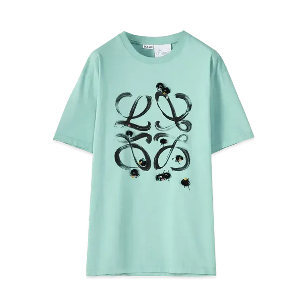 LOEWE x Spirited Away Susuwatari Anagram T-shirt In Cotton "Mint Green"