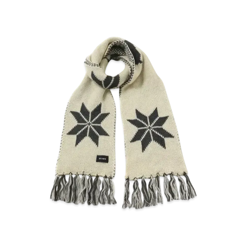 BEAMS Holiday Scarf "OffWhite"