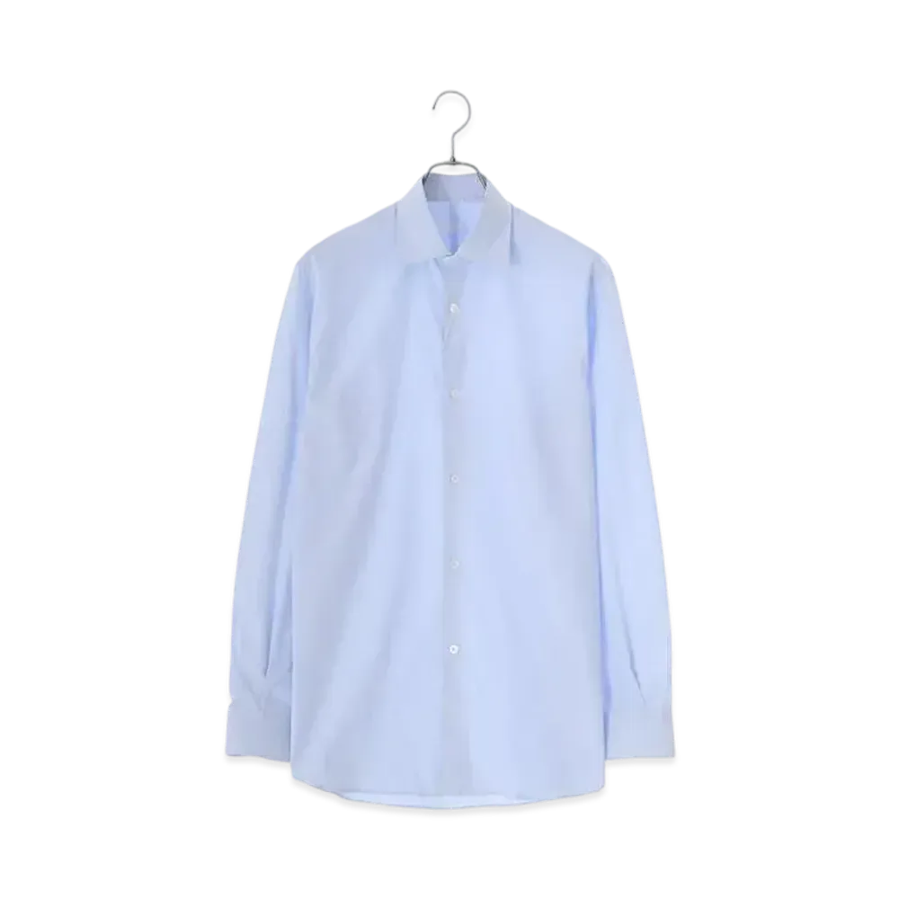 COMOLI Exclusive Twill Dress Shirt "Sax"