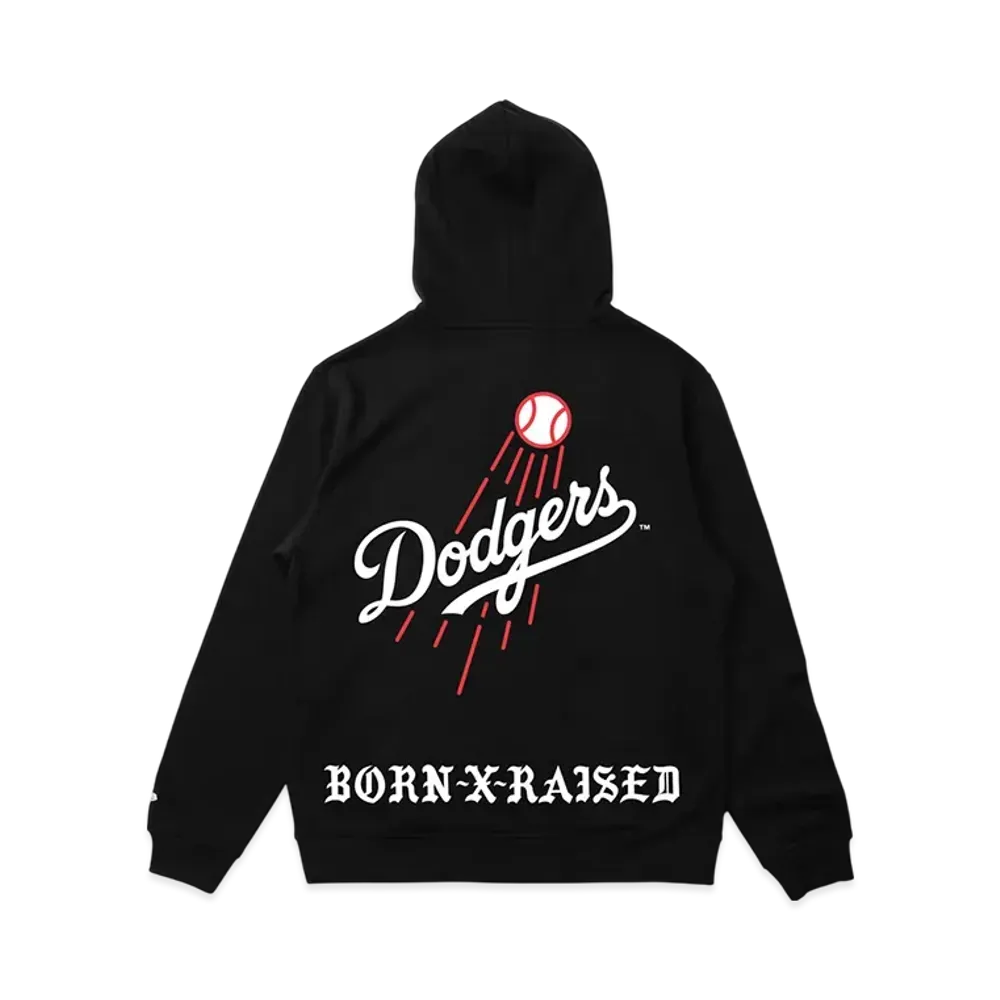BORN X RAISED x NEW ERA x Dodgers Trademark Hoodie "Black"