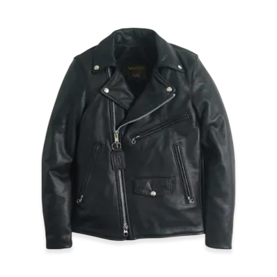 VANSON C2R Double Riders Soft Cow Leather Skinnier Fit Silver Zip "Black"