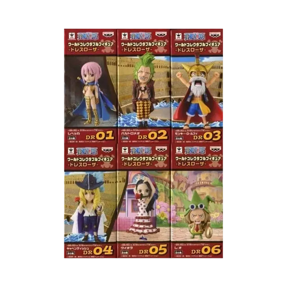 Banpresto One Piece World Collectable Figure -Dressrosa- Complete 6 Piece Set