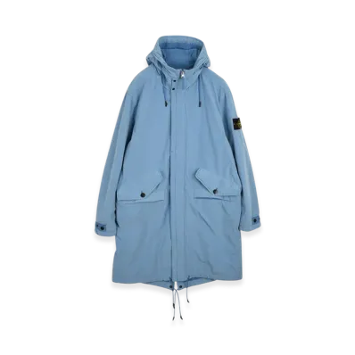 Stone Island 70231 David Light-TC Mircropile Fishtail Parka - 22FW "Powder Blue"