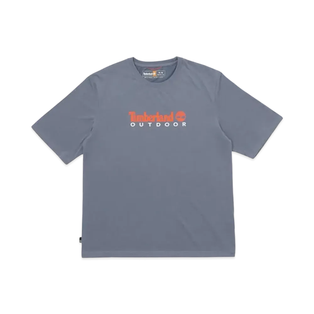 Timberland Men's Short Sleeve Anti UV Print Tee "Medium Blue"