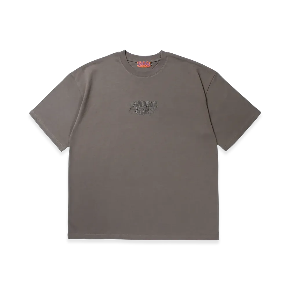 APHRODITEGANG Classic Logo Embroidery S/S Tee "Charcoal"