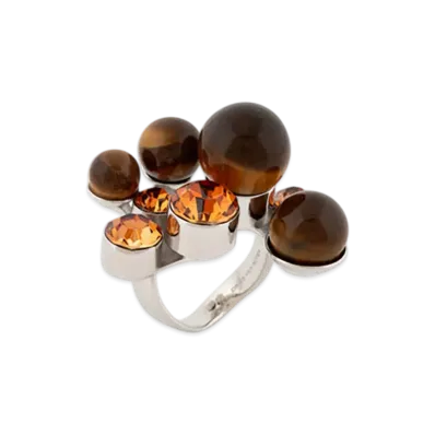 DRIES VAN NOTEN Women's Ornamented Ring "Tiger-eye"