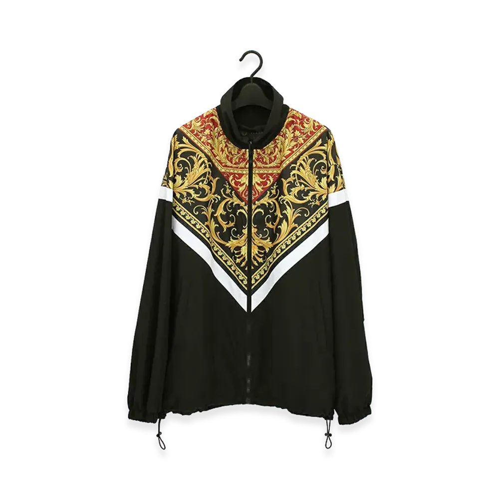 Versace Baroque Print Windbreaker "Rosso Stampa"