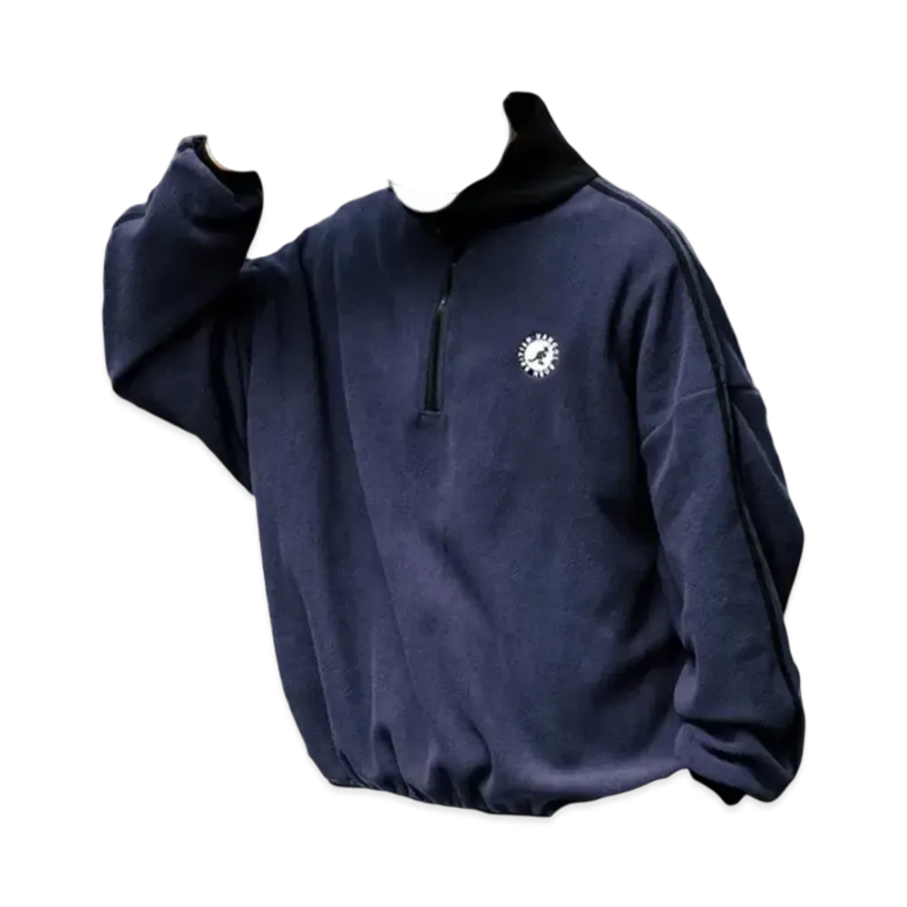 KANGOL Rocky Monroe Exclusive Micro Fleece Half Zip Sweatshirt "Navy3"