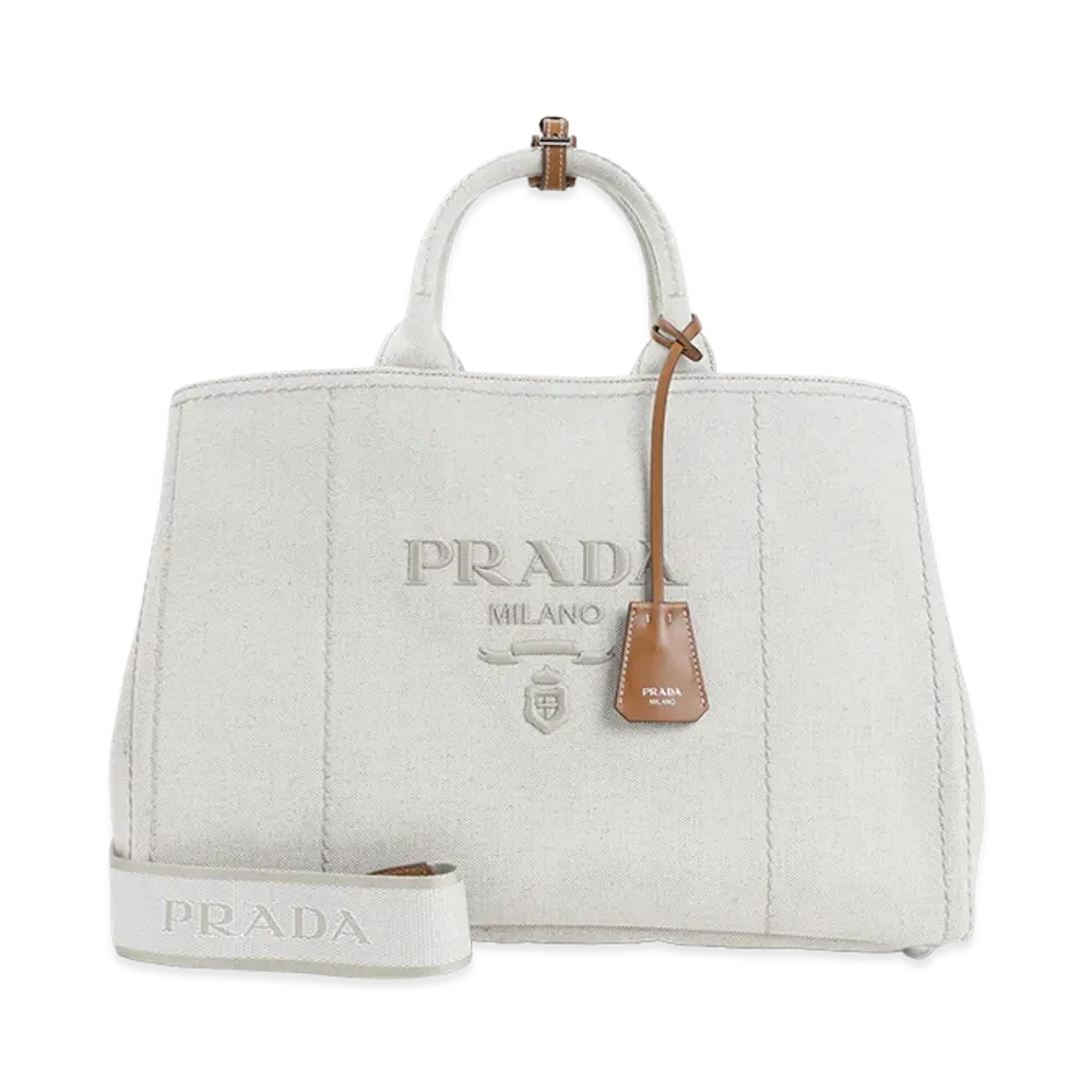 PRADA Extra Large ' Jardinière' Shopping Bag "Beige"