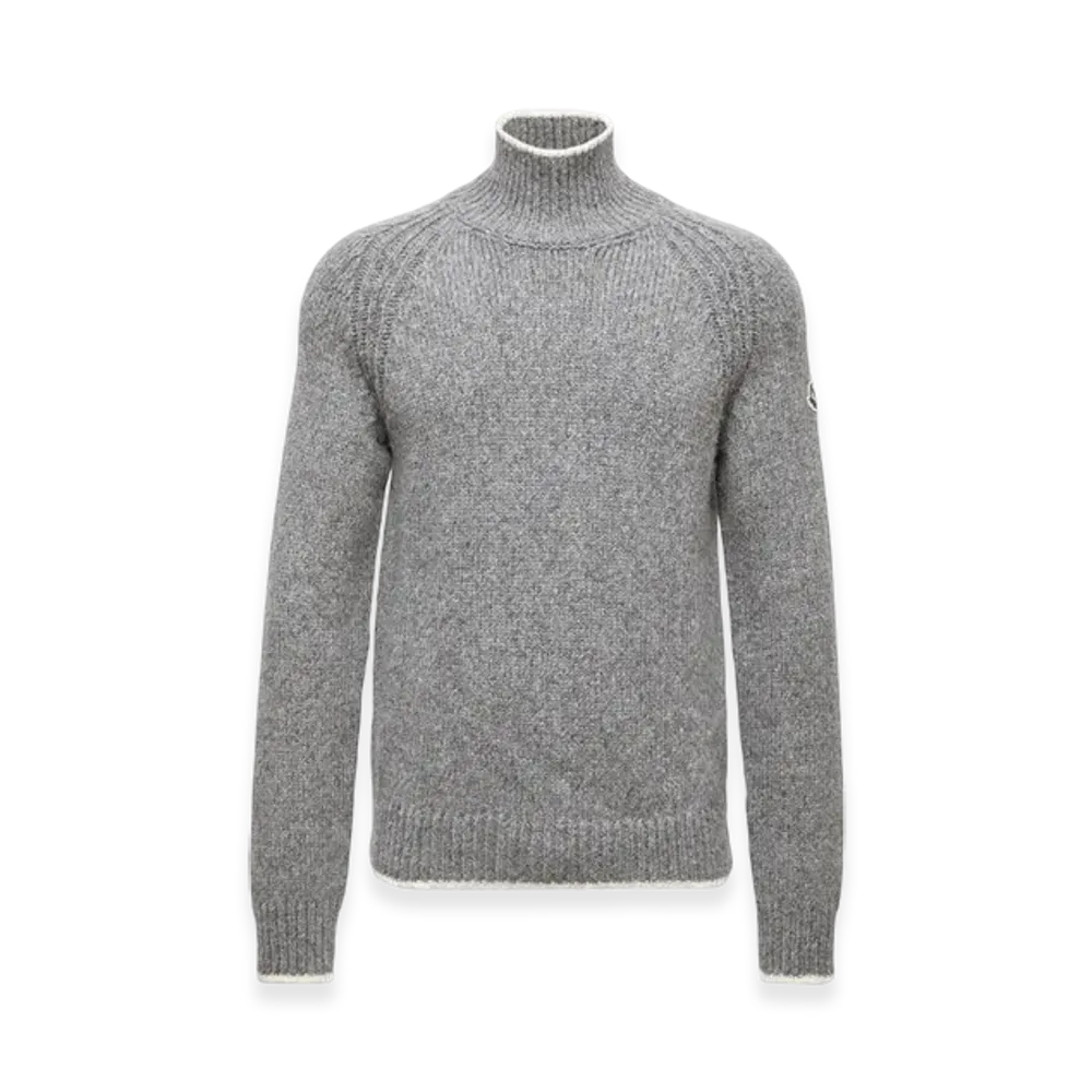 MONCLER Alpaca & Wool Blend Turtleneck Jumper "Grey"