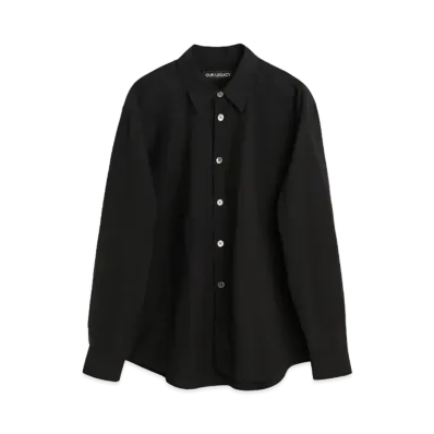 OUR LEGACY Beyond Shirt Liquid Poplin "Black"