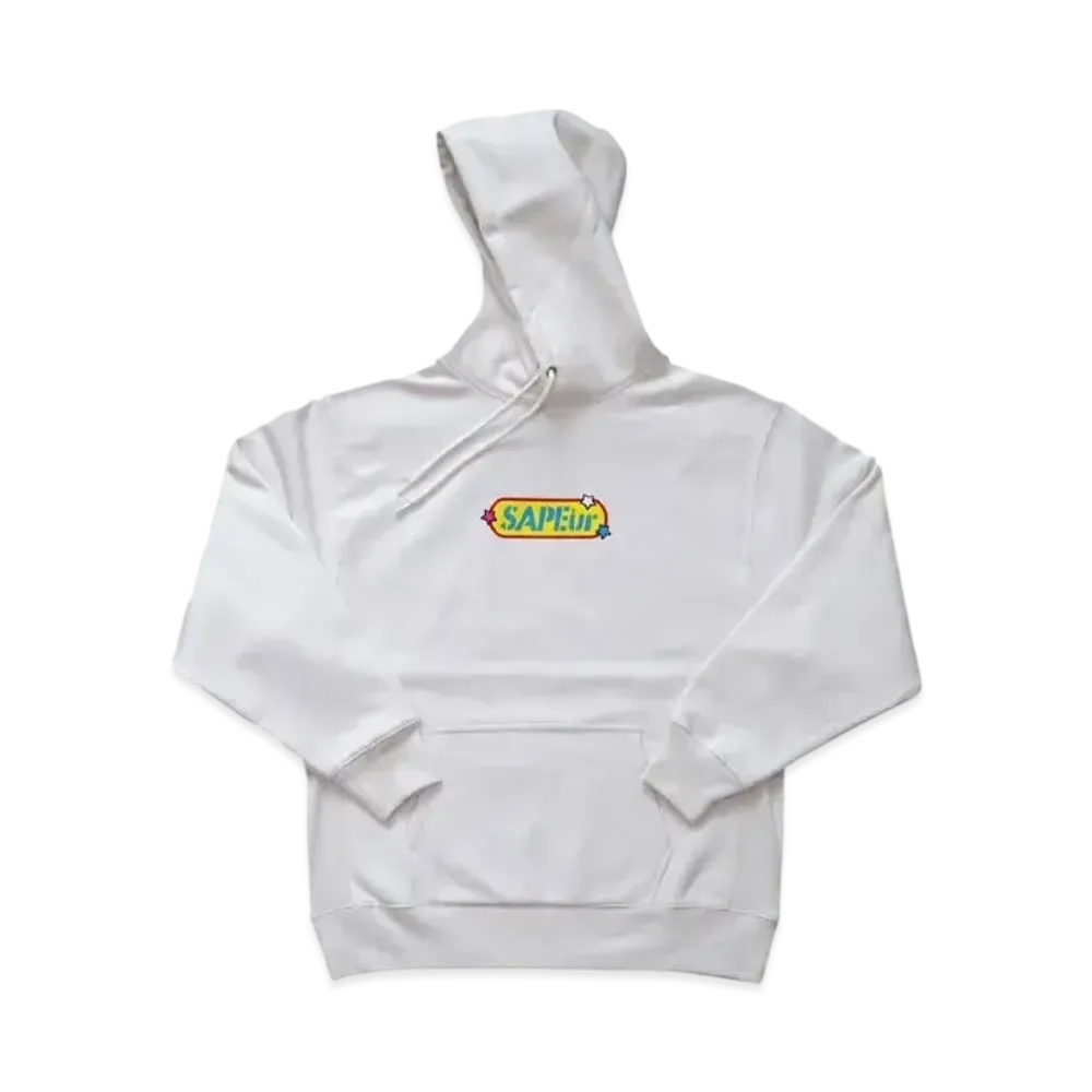 SAPEur Kids 70S Pop Head Hoodie "White"