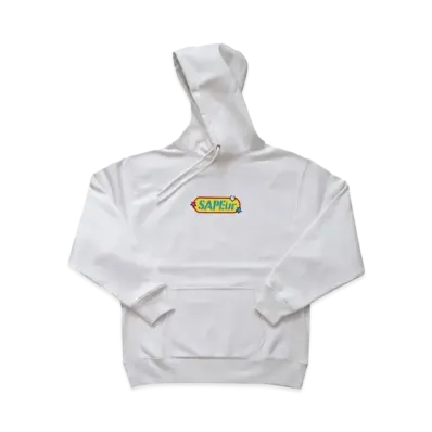 SAPEur Kids 70S Pop Head Hoodie "White"