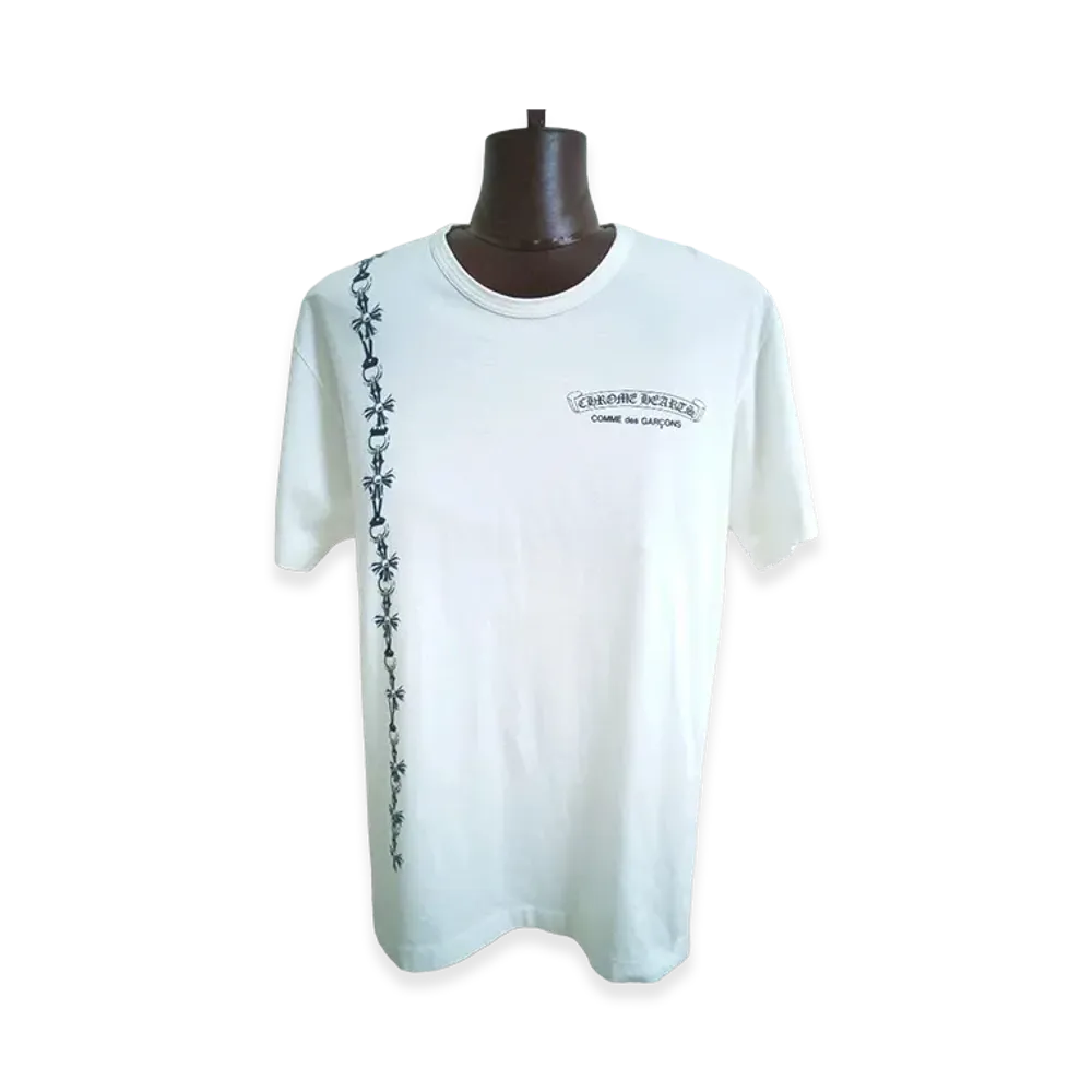 Chrome Hearts x COMME des GARCONS CH Cross Chain T-Shirt "White"