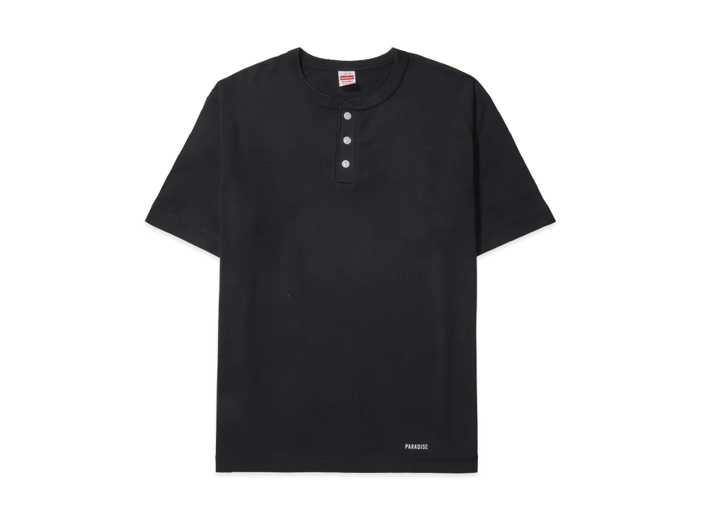 WACKO MARIA x Healthknit Henley Neck T-Shirt "Black"