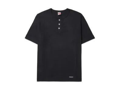 WACKO MARIA x Healthknit Henley Neck T-Shirt "Black"