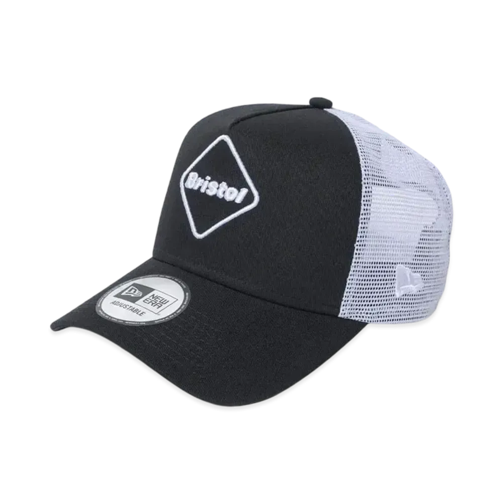 F.C.Real Bristol x NEW ERA 9Forty A-Frame Mesh Cap "Black/White"