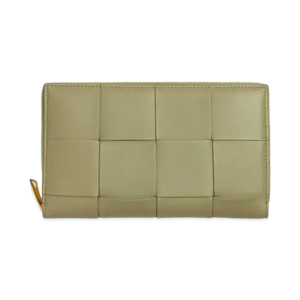 Bottega Veneta Zip Around Wallet "Travertine"