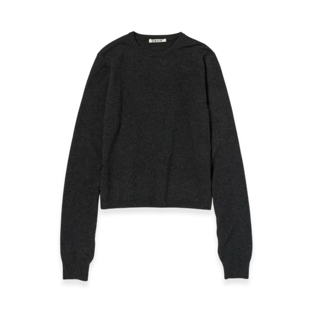 AURALEE High Twist Wool Knit P/O "Charcoal"