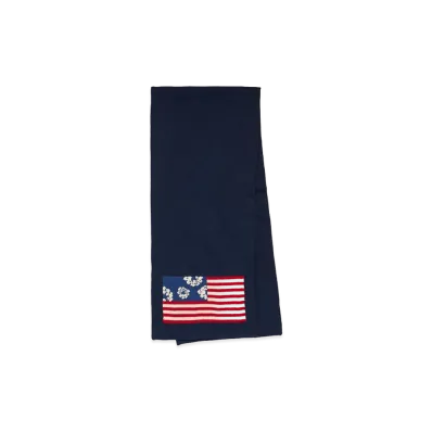 DENIM TEARS Pan-African Wreath Flag Scarf "Navy"