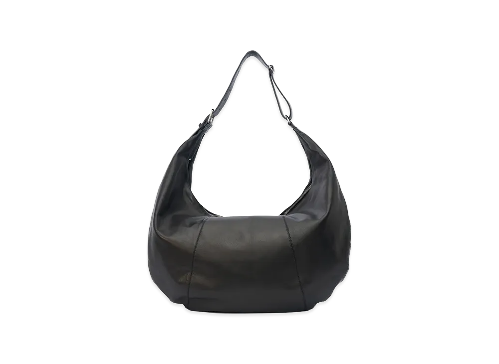 YOKE Calf Leather Shoulder Bag Large "Black"