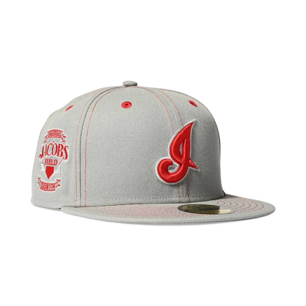 NEW ERA x HOME GAME 'STICH PACK' Cleveland Indians 59Fifty CO Jacobs Field "Gray"