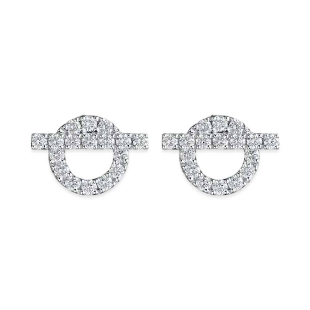 Hermes Finesse Earrings "White Gold/Diamond"