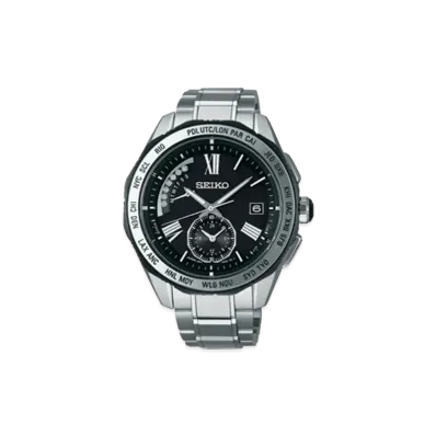 SEIKO Brights Solar Radio World Time Executive Line "Black" SAGA185