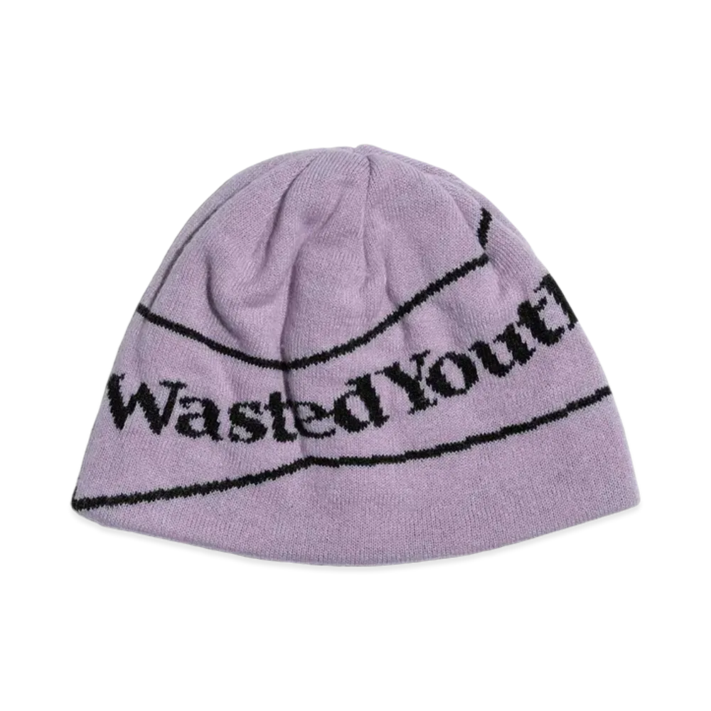 Wasted Youth Single Beanie 1 "Light Purple"
