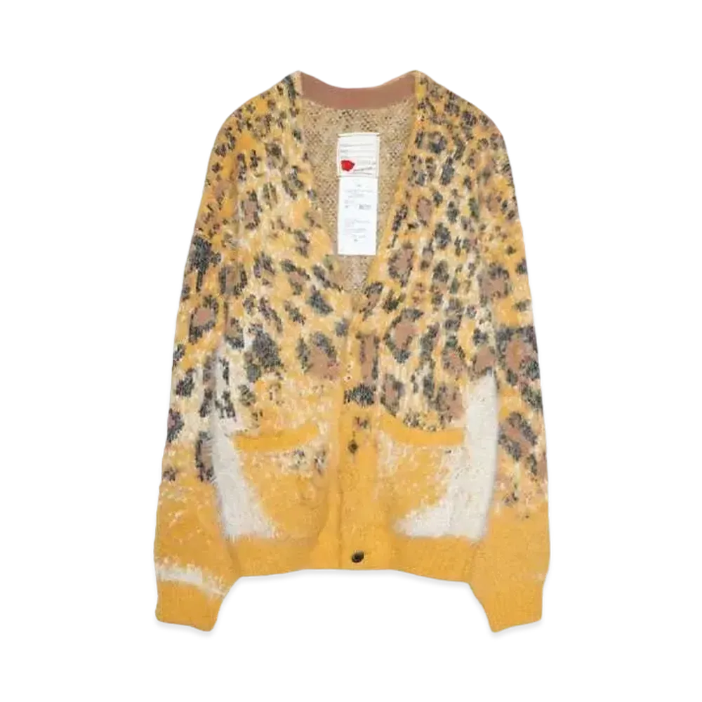 SEVESKIG Leopard Knit Cardigan "YELLOW"