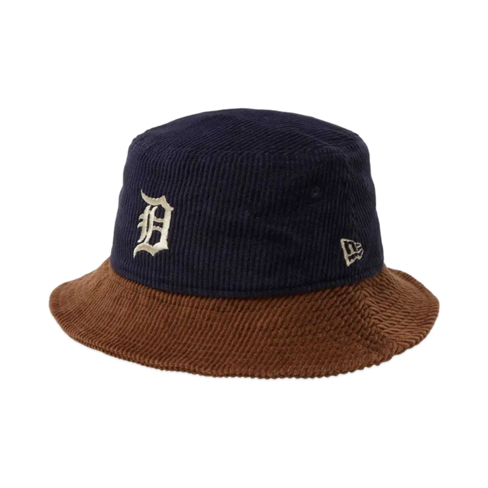 NEW ERA Bucket 01 MLB Corduroy Detroit Tigers "Navy/Camel"