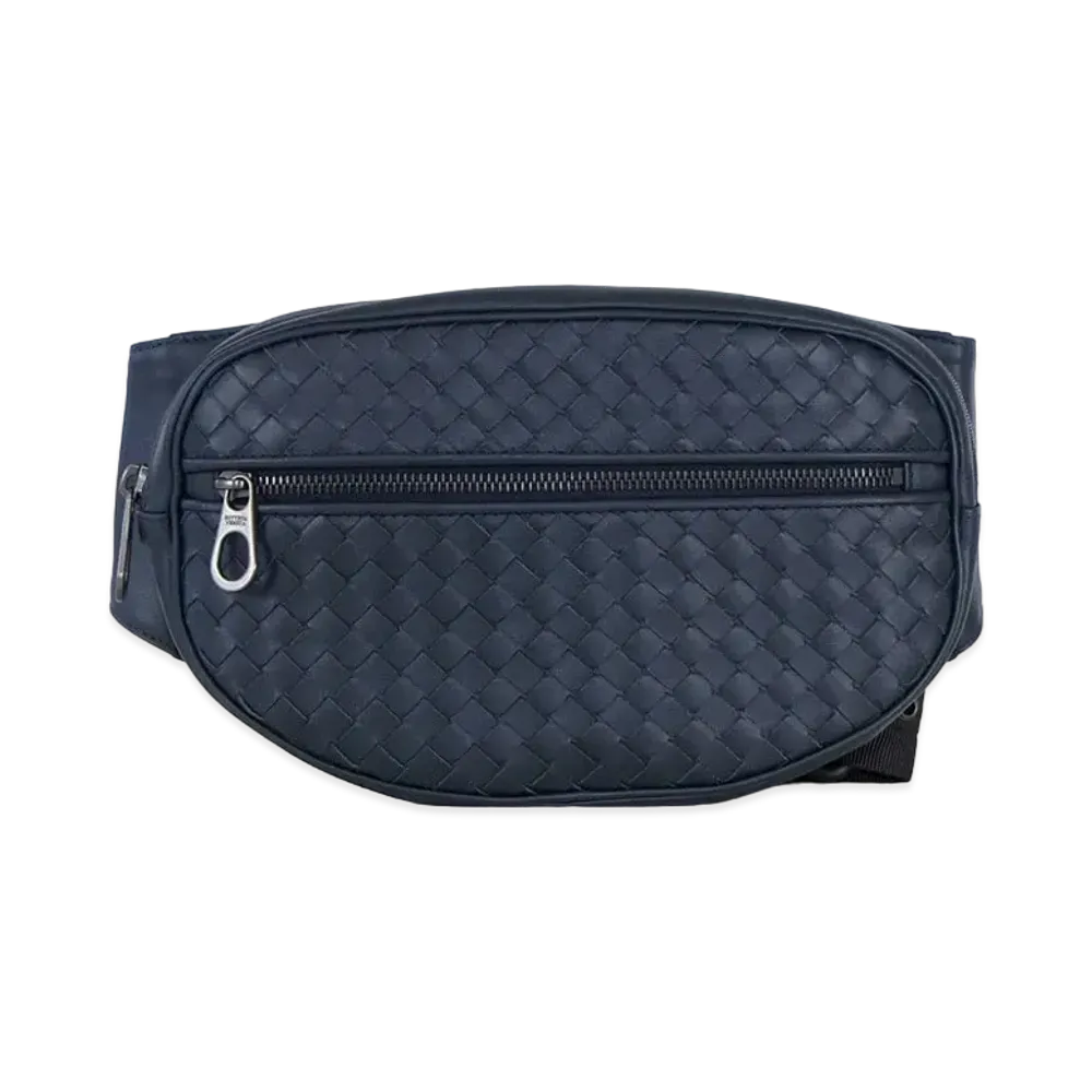 Bottega Veneta Intrecciato leather Belt Bag Navy