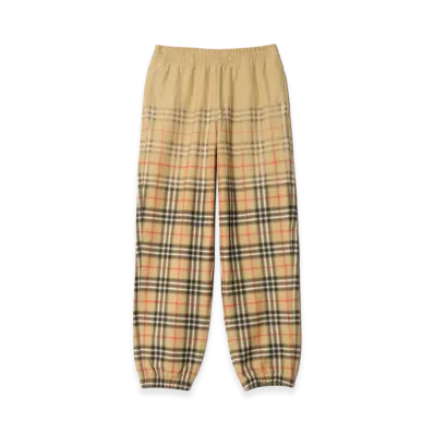 Burberry Gradient Check Cotton Jogging Pants "Sand Beige"