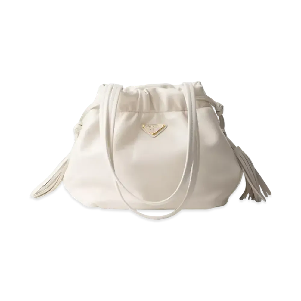 PRADA Nappa Leather Shoulder Bag "White"