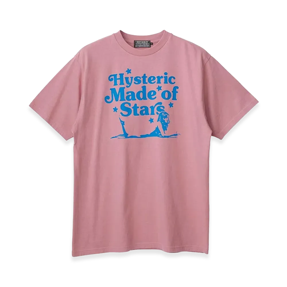 HYSTERIC GLAMOUR Made Of Stars T-Shirt "Pink"