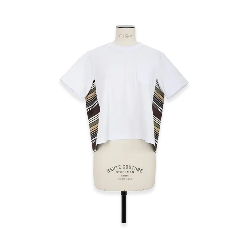 sacai Horizontal Stripe T-Shirt "Brown/Beige"