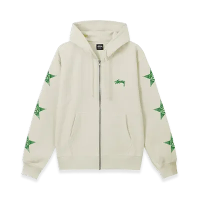 Stussy Stars Zip Hoodie "Stone"