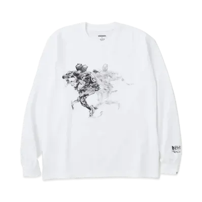 NEIGHBORHOOD NH x TAKU OBATA . Tee LS-3 "White"