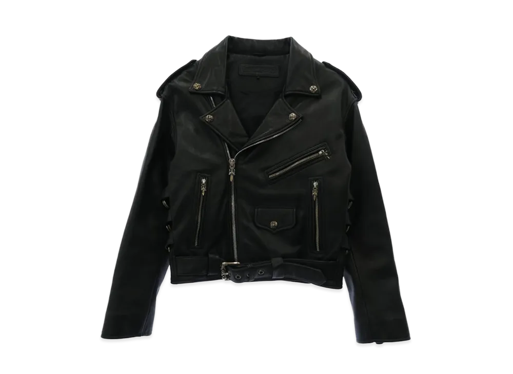 Chrome Hearts JJ Dean Dagger Riders Leather Jacket "Black"