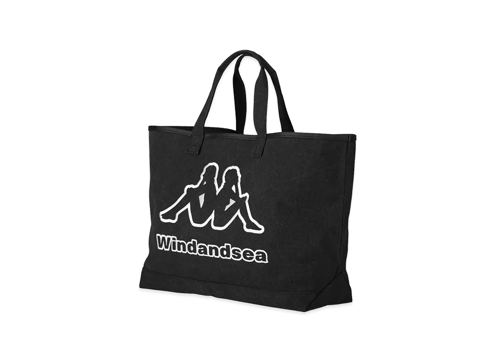 WIND AND SEA x KAPPA Tote Bag "Black"