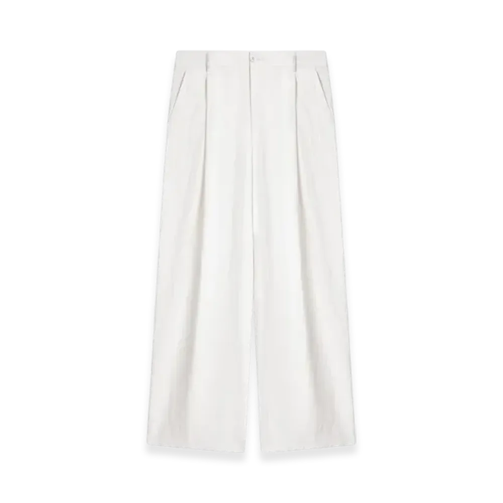 DRIES VAN NOTEN Pleated Pants "Ecru"