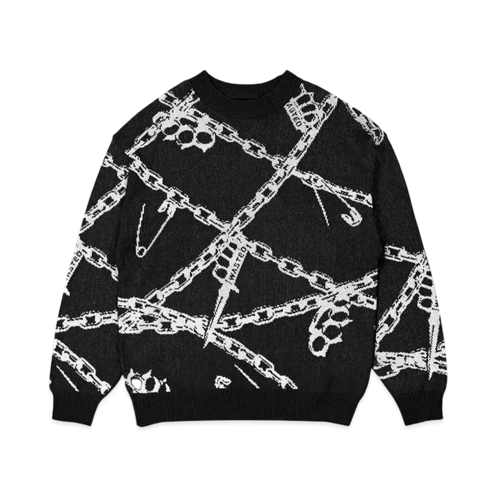 WASTED PARIS Knuckles Sweater "Black"