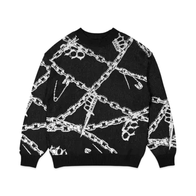 WASTED PARIS Knuckles Sweater "Black"